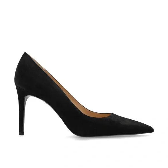 STUART WEITZMAN Black Suede STUART POWER PUMP 85 - Picture 2 of 10